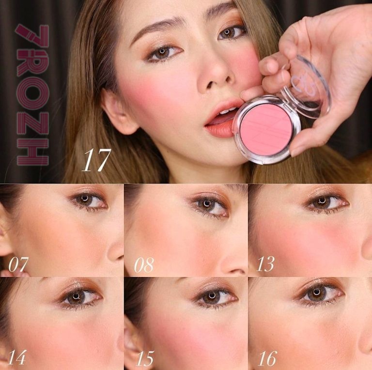 تست رنگ رژگونه پودری گلدن رز اصل