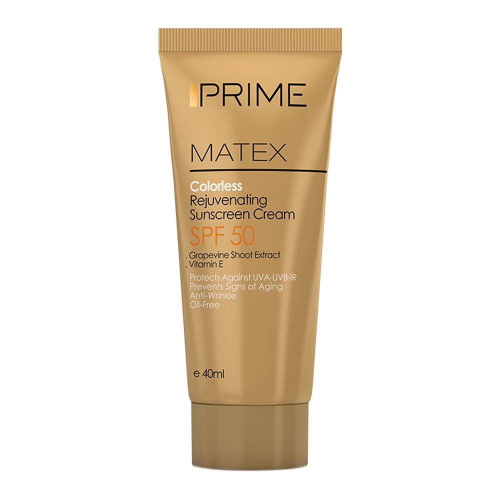 کرم ضد آفتاب جوان کننده پریم بدون رنگ SPF50