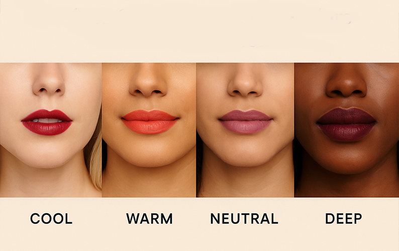 راهنمای انتخاب رنگ رژلب و مداد لب بر اساس تناژ پوست