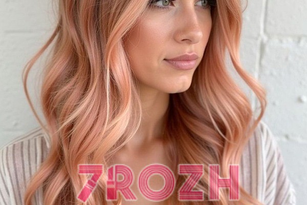 رنگ مو ترند مسی هلویی رنگ موی دخترانه شیک